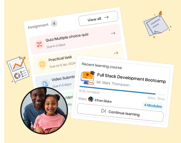 Parent celebrating a student success