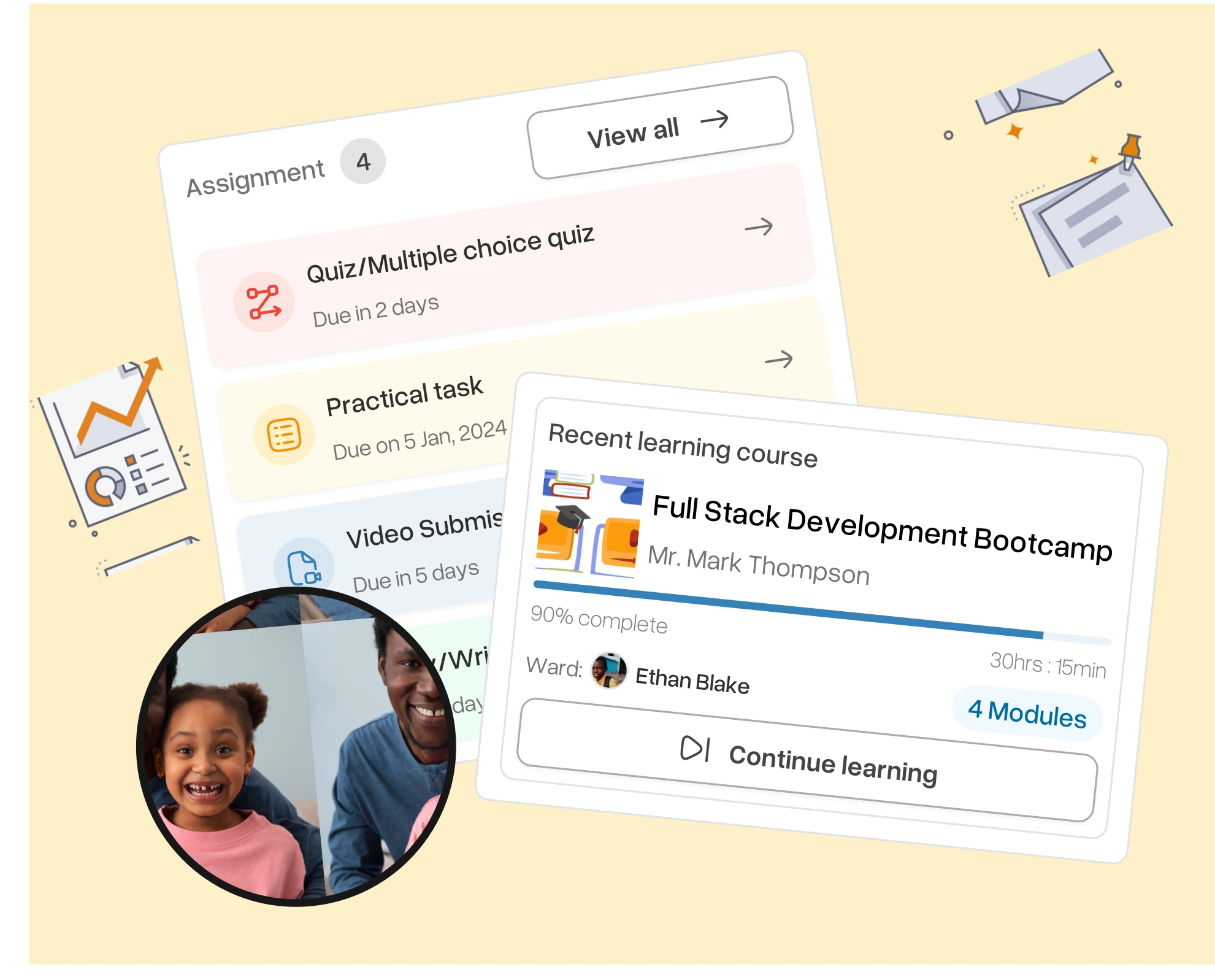 Parent celebrating a student success