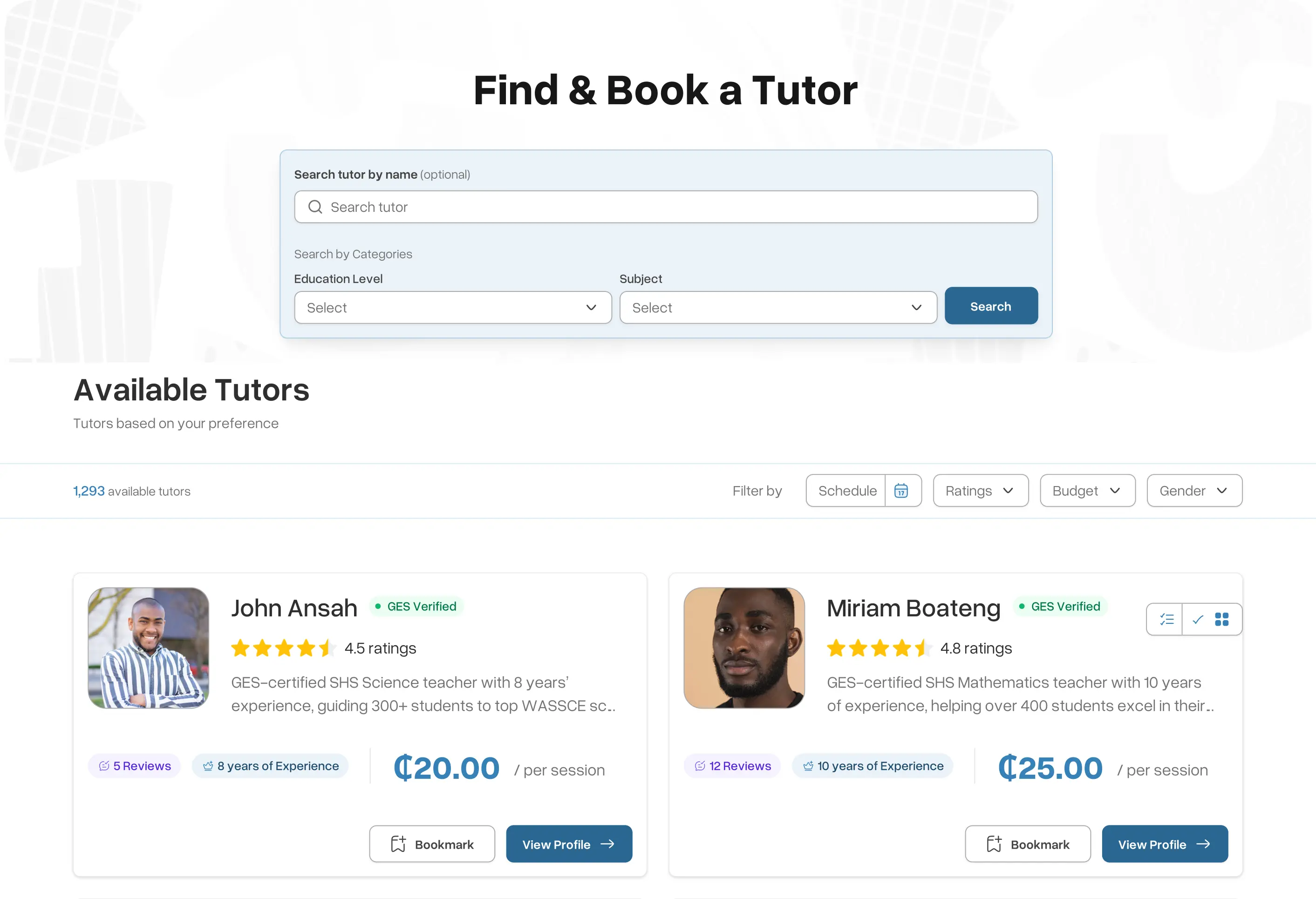 Find & Book a Tutor